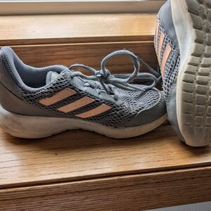 Adidas Kids Gray and Pink Sneakers Size 1